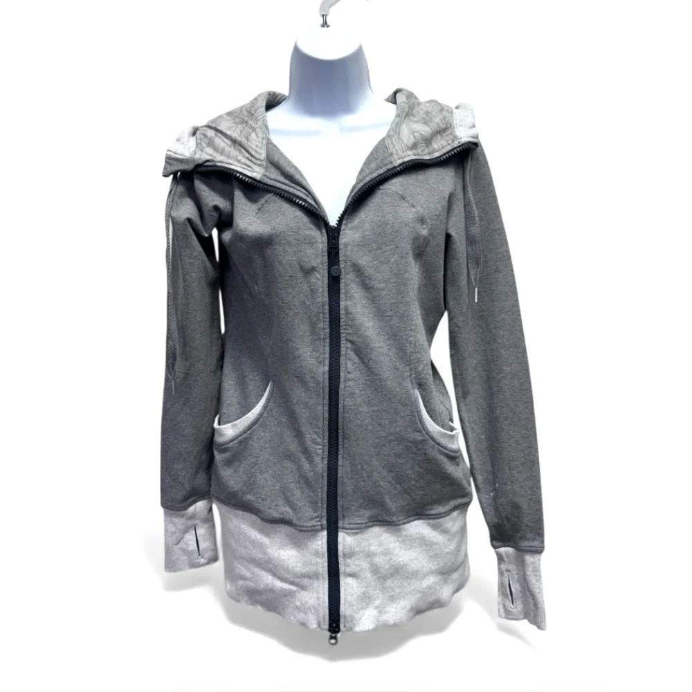 Lululemon Athletica Gray Zip Up Hoodie Sz.8